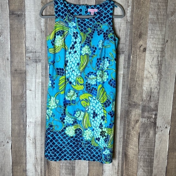 Lilly Pulitzer Stephanie Dress in Don't Be Koi - Picture 3 of 9
